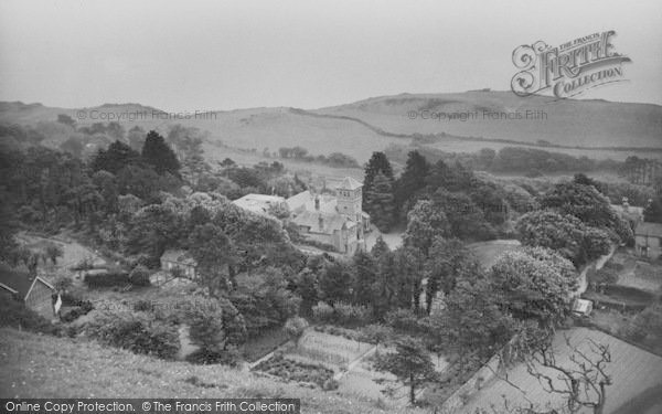 Photo of St Lawrence, St Rhadagund's, From The Downs c.1960