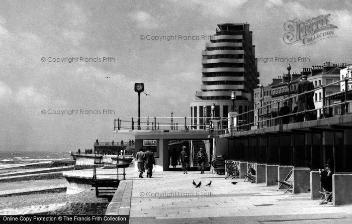 Photo of St Leonards, Walking On The Promenade c.1955