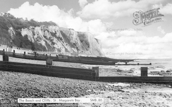Photo of St Margaret's Bay, The Beach And Cliffs c.1960