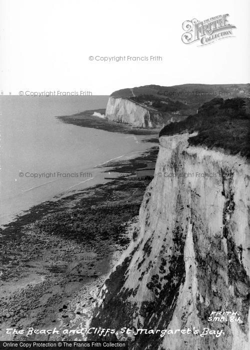 Photo of St Margaret's Bay, The Beach And Cliffs c.1965