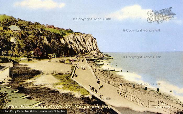 Photo of St Margaret's Bay, The Beach And Cliffs c.1965