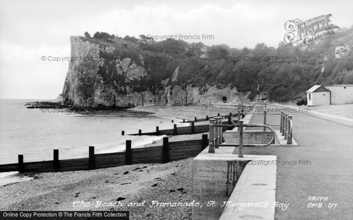 Photo of St Margaret's Bay, The Beach And Promenade c.1955