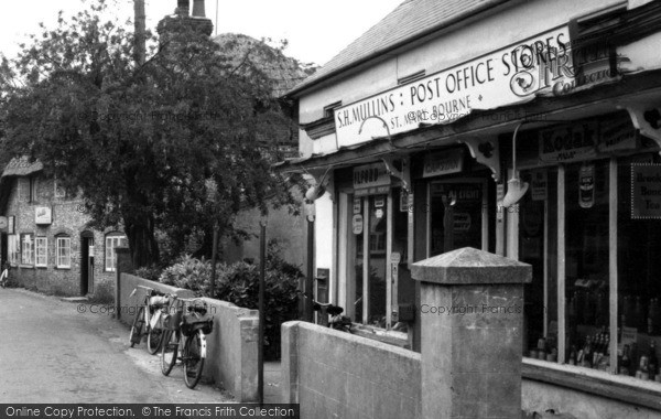 Photo of St Mary Bourne, Post Office Stores c.1955