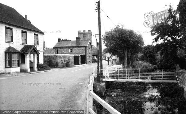 Photo of St Mary Bourne, The Village And St Peter's Church c.1955