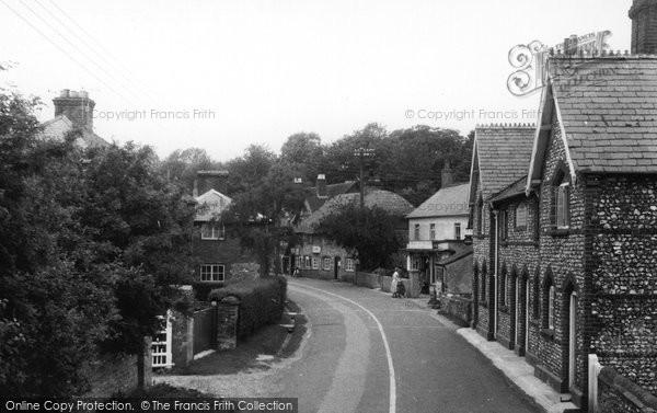 Photo of St Mary Bourne, the Village and Stores c1955