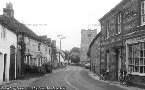 Photo of St Mary Bourne, The Village c.1955