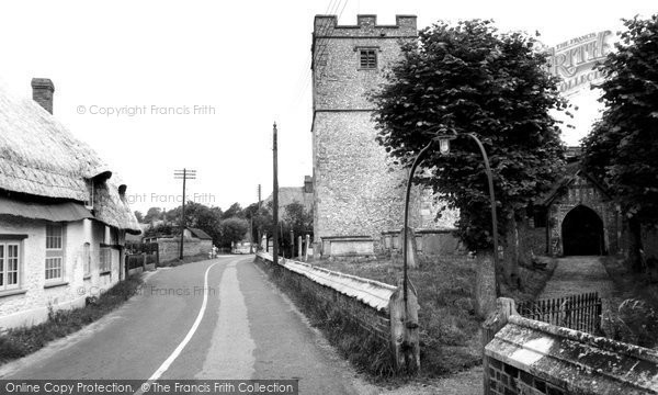 Photo of St Mary Bourne, Village Street And St Peter's Church c.1955