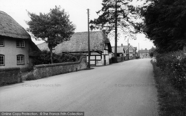 Photo of St Mary Bourne, Village street c1955