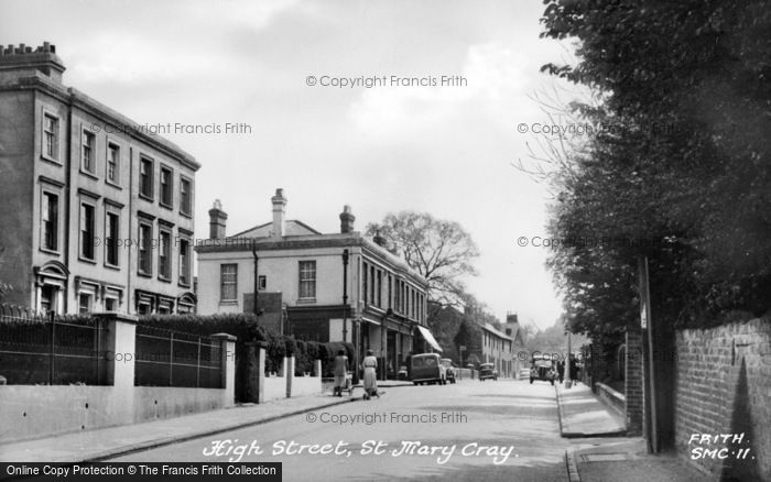 Photo of St Mary Cray, High Street c.1955