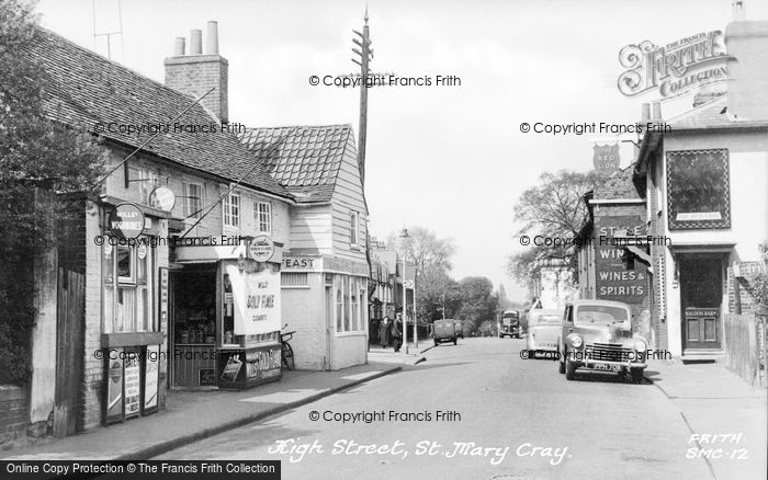 Photo of St Mary Cray, High Street c.1955