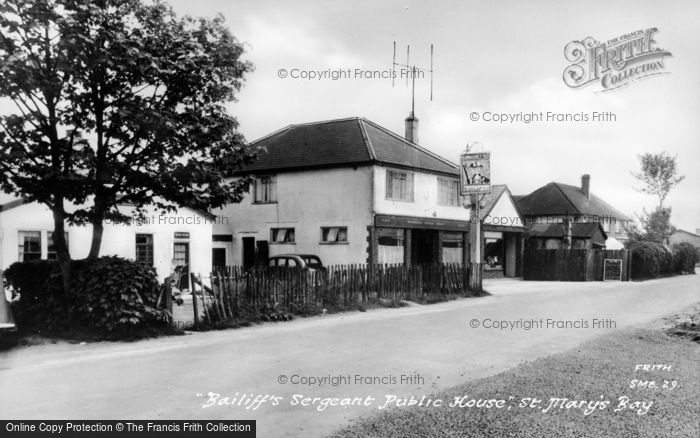 Photo of St Mary's Bay, Bailiff's Sergeant Public House c.1955