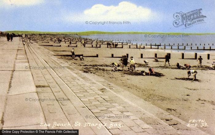 Photo of St Mary's Bay, The Beach c.1960