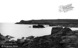 Pulpit Rock From Old Town Bay c.1955, St Mary's