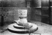 Ancient  Font In St Mary's Church 1912, St Marychurch