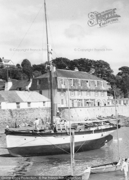 Photo of St Mawes, A Beached Boat In The Harbour c.1960