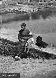 Father, Son And Dog 1930, St Mawes