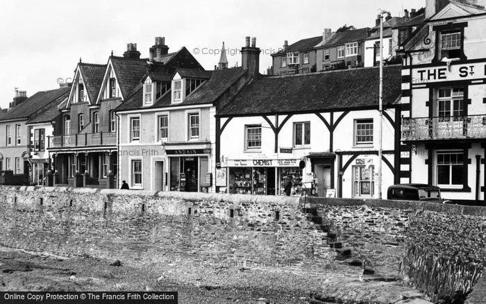 Photo of St Mawes, Marine Parade, Hotel And Shops 1938