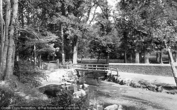 Photo of St Mawgan, Carnanton Woods, Rustic Bridge 1894