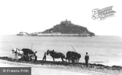 Collecting Seaweed 1895, St Michael's Mount