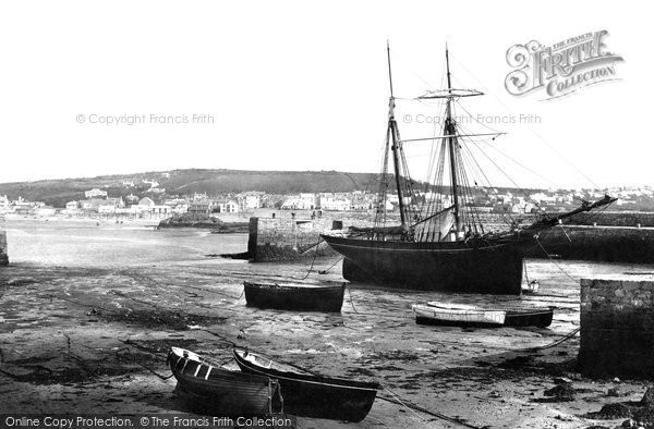 Photo of St Michael's Mount, Harbour At Low Tide 1890