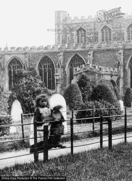 Photo of St Neots, A Girl On The Church Path 1897