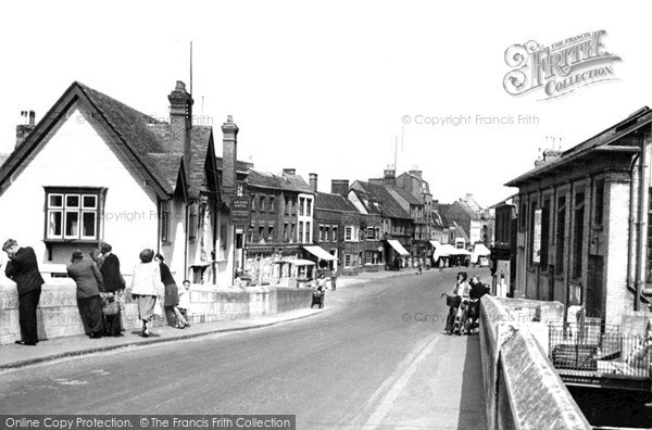 Photo of St Neots, Bridge And High Street c.1954
