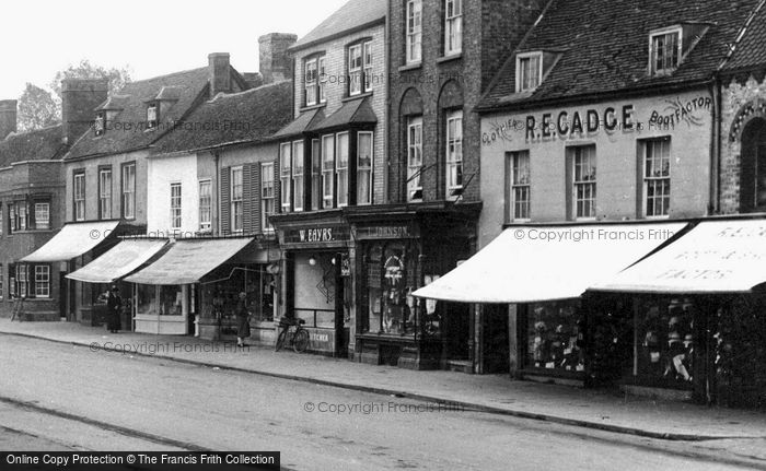 Photo of St Neots, Market Place Shops 1925