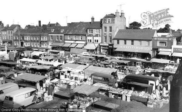 Photo of St Neots, Market Square c.1965