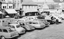 Market Square Car Park c.1965, St Neots