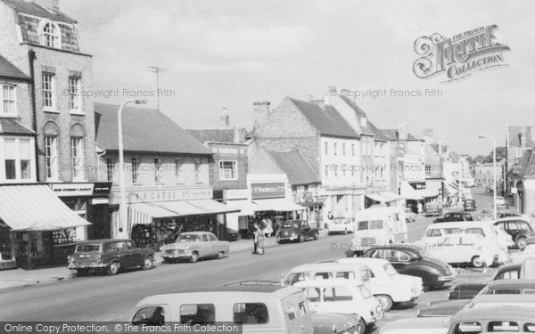 Photo of St Neots, Shops Beside Market Square c.1965