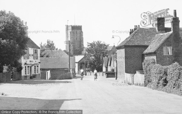 Photo of St Nicholas At Wade, Bell Inn And Church c.1955