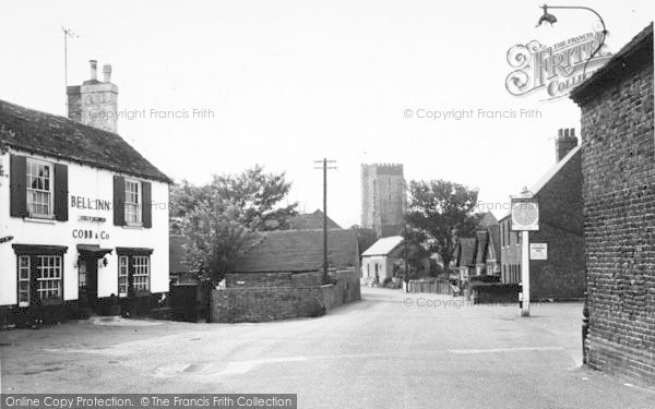 Photo of St Nicholas At Wade, The Bell Inn And Church c.1960