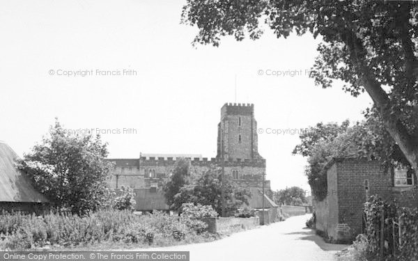 Photo of St Nicholas At Wade, The Church From Shuart Lane c.1955