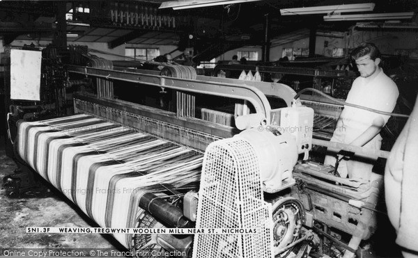 Photo of St Nicholas, Weaving, Tregwynt Woollen Mill c.1960