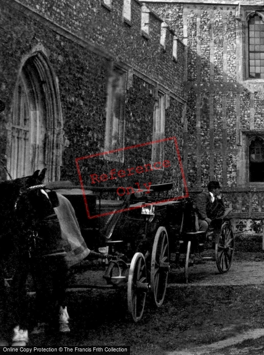Photo of St Osyth, A Carriage Driver By The Priory Gatehouse 1895