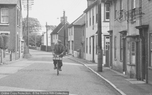 Photo of St Osyth, Cyclist In Clacton Road c.1955