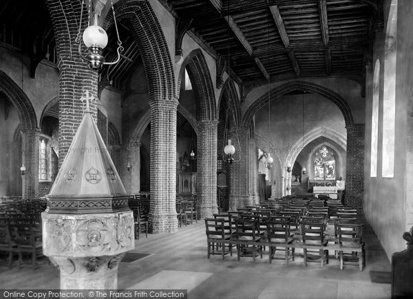 Photo of St Osyth, The Church Interior 1912