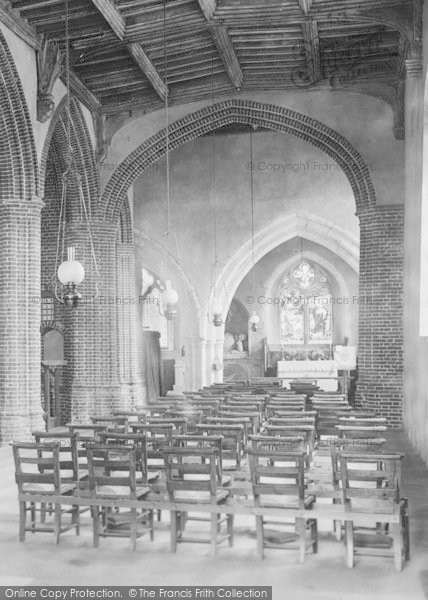 Photo of St Osyth, The Church Interior 1912