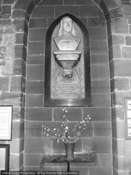 Photo of Stafford, Bust Of Sir Izaak Walton, St Mary's Church 2005