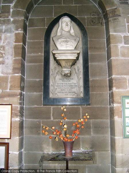 Photo of Stafford, Bust Of Sir Izaak Walton, St Mary's Church 2005