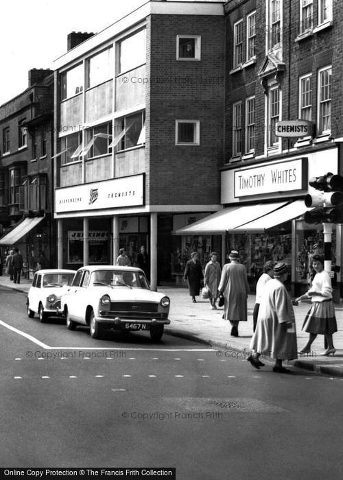 Photo of Stafford, Shops In Market Square c.1960