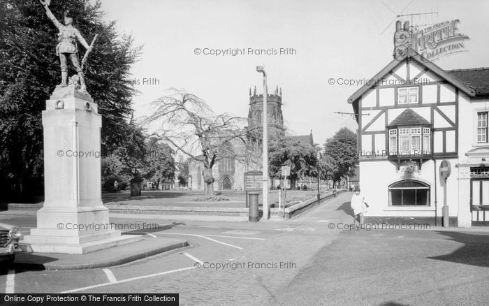 Photo of Stafford, War Memorial And St Mary's Church c.1965