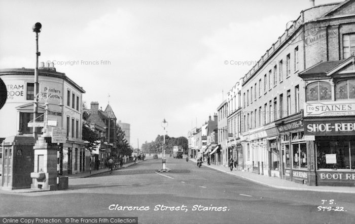 Photo of Staines, Clarence Street c.1955