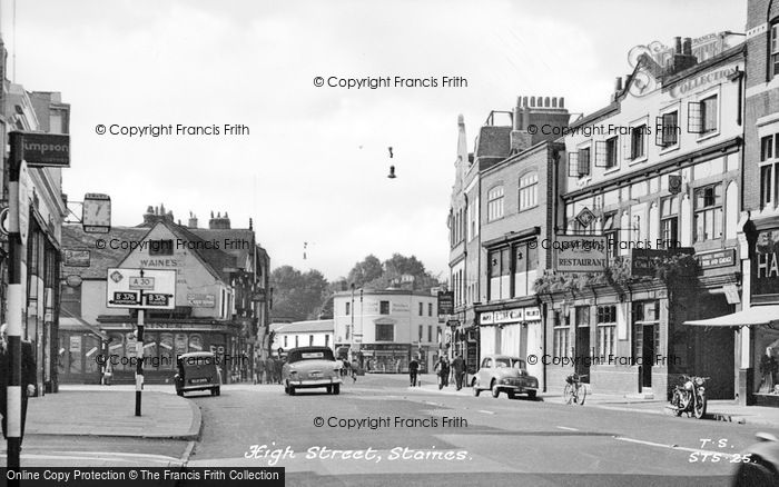 Photo of Staines, High Street c.1955