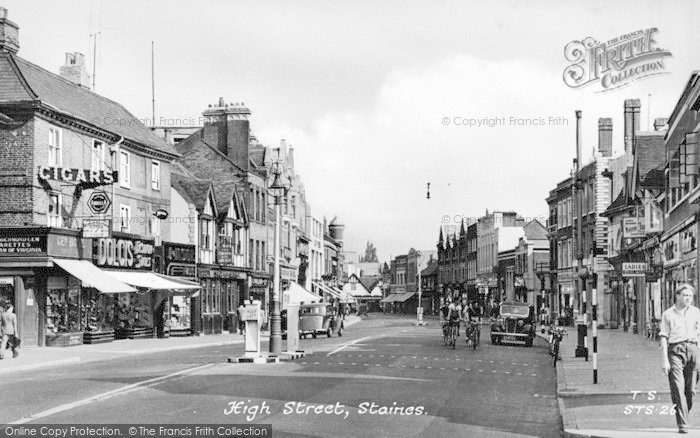 Photo of Staines, High Street c.1955