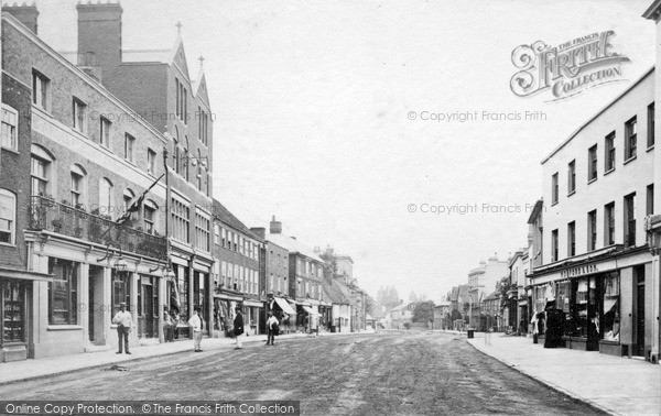 Photo of Staines, High Street Looking East c.1880