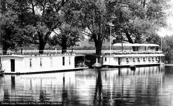 Photo of Staines, Houseboat Reach 1895