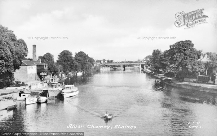 Photo of Staines, River Thames c.1950