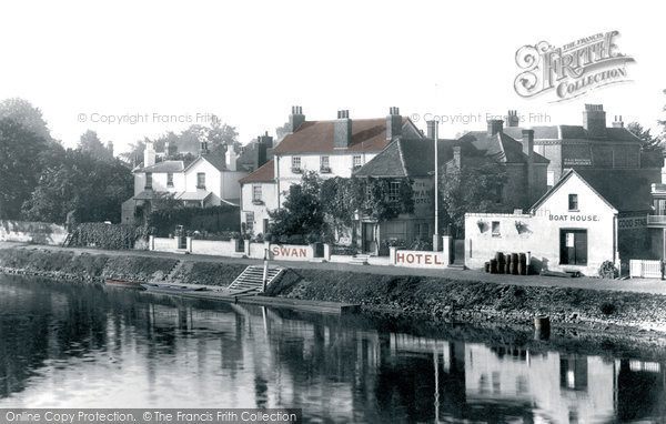 Photo of Staines, Swan Hotel And Boat House 1895