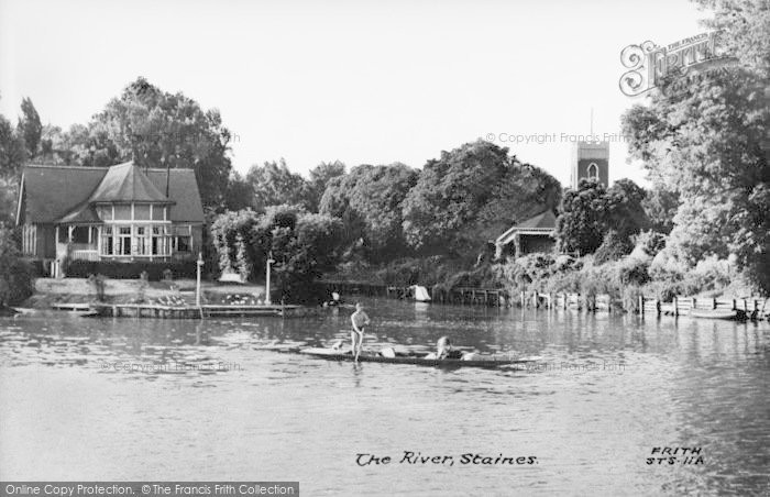 Photo of Staines, The River c.1950
